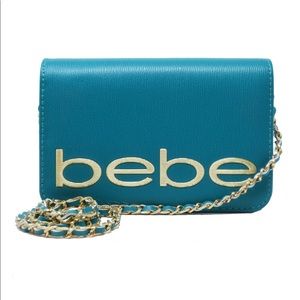 bebe Fabiola Saffiano Crossbody Teal